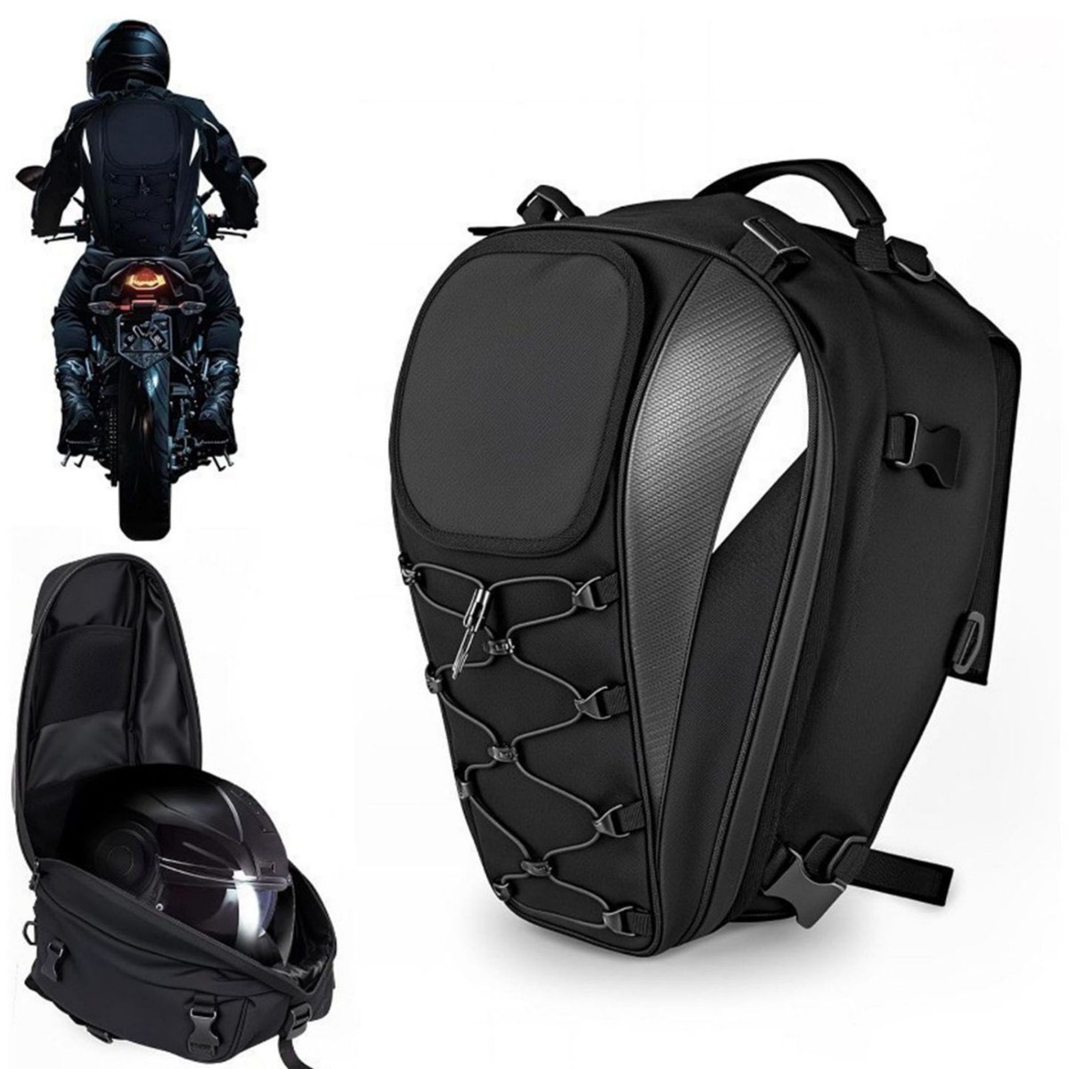 Motorcycle Gear With Airbag - Motorcycle Helmet Bag Large Capacity Backpack