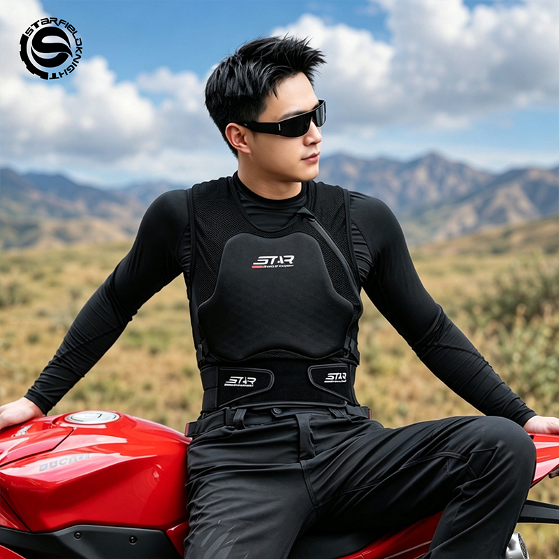 Motorcycle Gear Vest - SFK Motorcycle Rider Vest Soft Armor