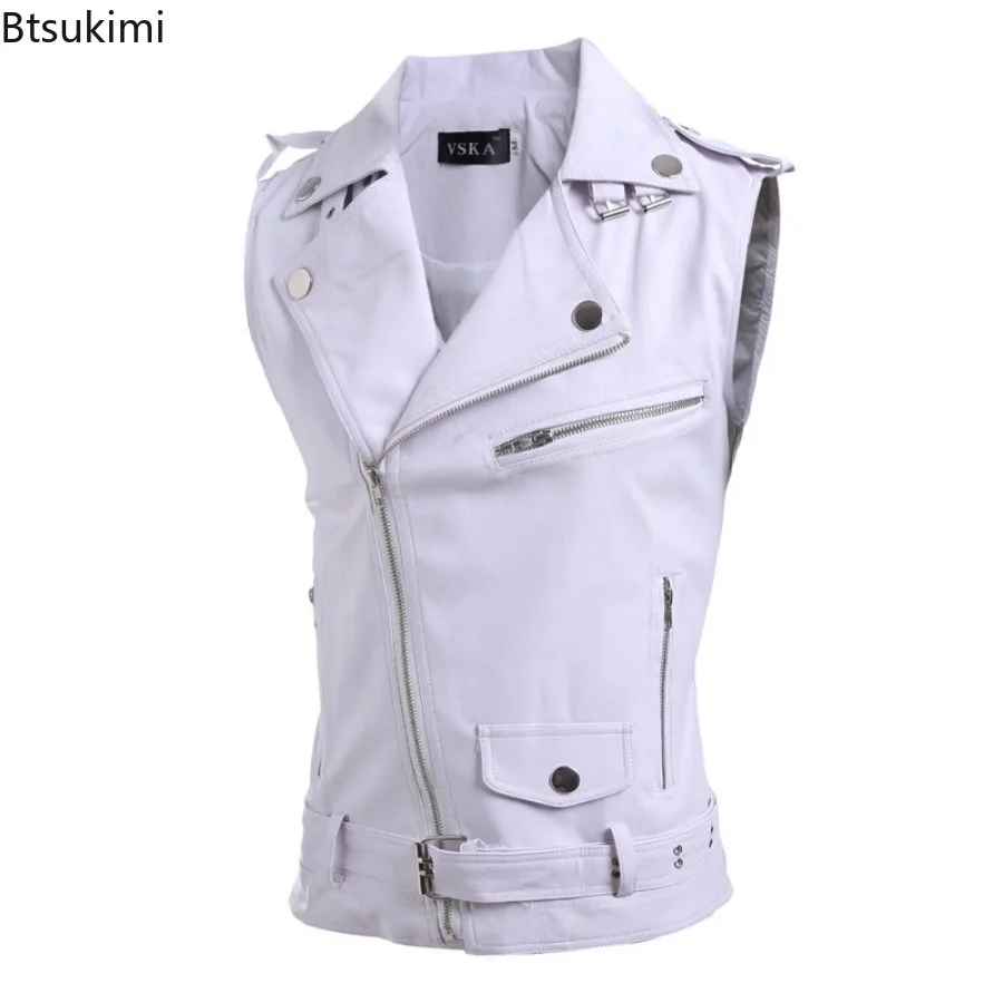 2026 Men's Casual PU Leather V - Motorcycle Gear Vest review and price