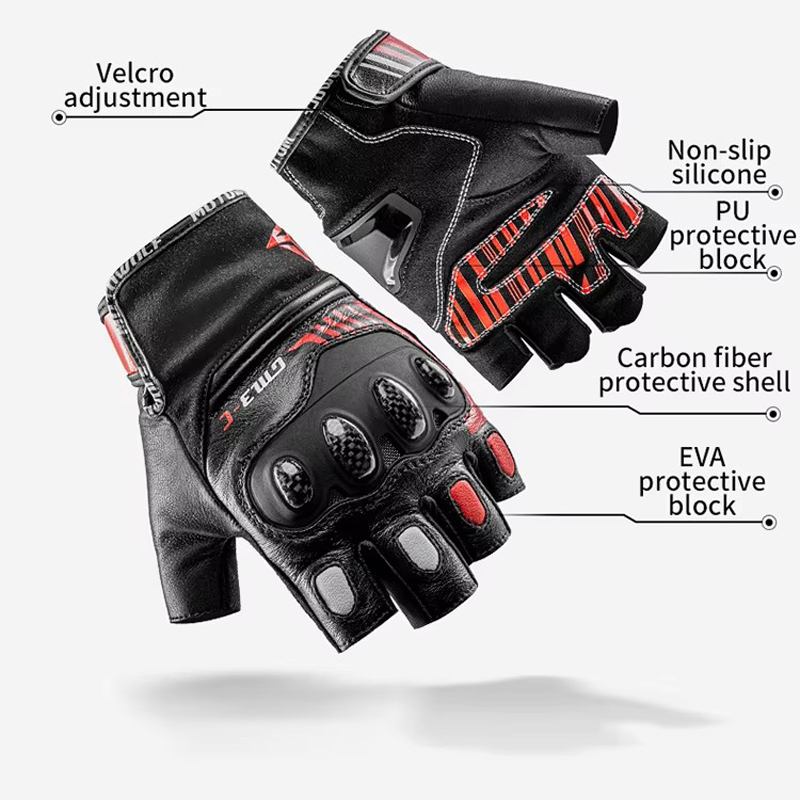 Half Finger Motorcycle Gloves  - Motorcycle Gear Cycle review and price