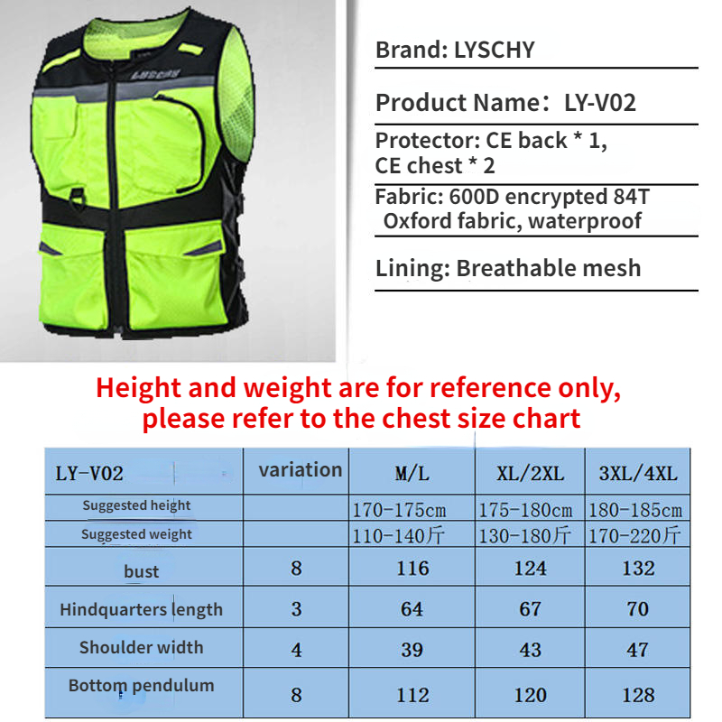LYSCHY Motorcycle Reflecting V - Motorcycle Gear Vest review and price